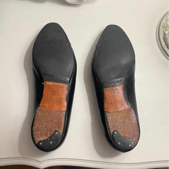 Vintage Chanel CC Ballet Flats Black Patent Leather - Picture 3 of 3